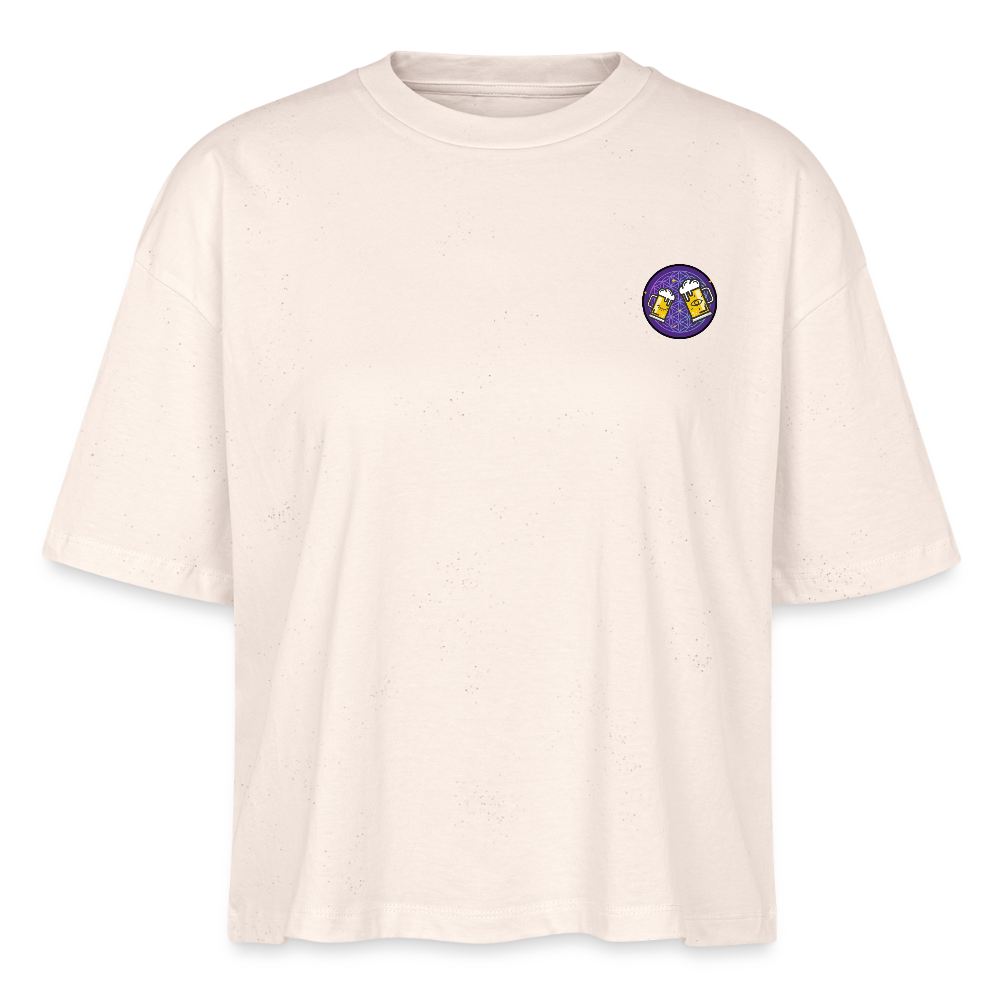 People Pleaser Party Crew 2.0 - Frauen Boxy Bio-T-Shirt - Naturweiß