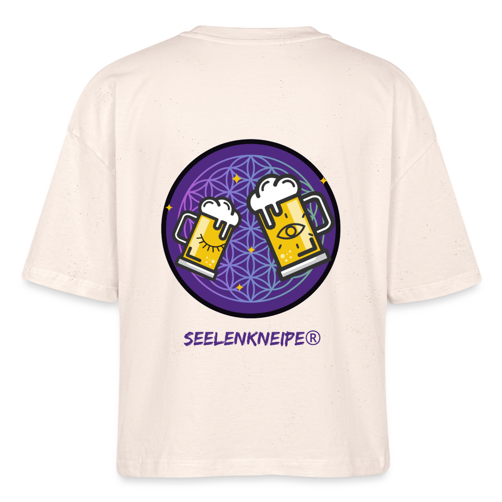 People Pleaser Party Crew - Frauen Boxy Bio-T-Shirt - Naturweiß