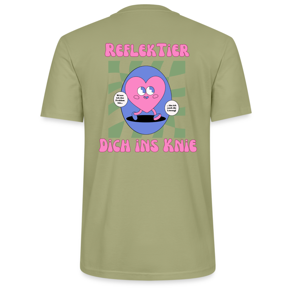 Reflektier dich ins Knie - Unisex - Pink - Nebelgrün