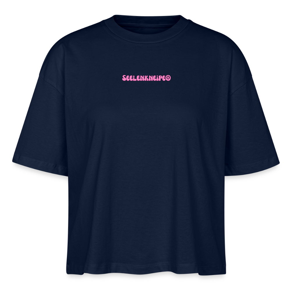 Reflektier dich ins Knie 2.0 - Frauen Boxy Bio-T-Shirt - Navy