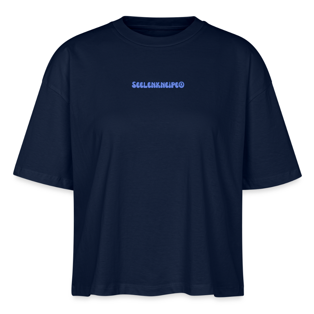 Reflektier dich ins Knie 2.0 - Frauen Boxy Bio-T-Shirt - Navy