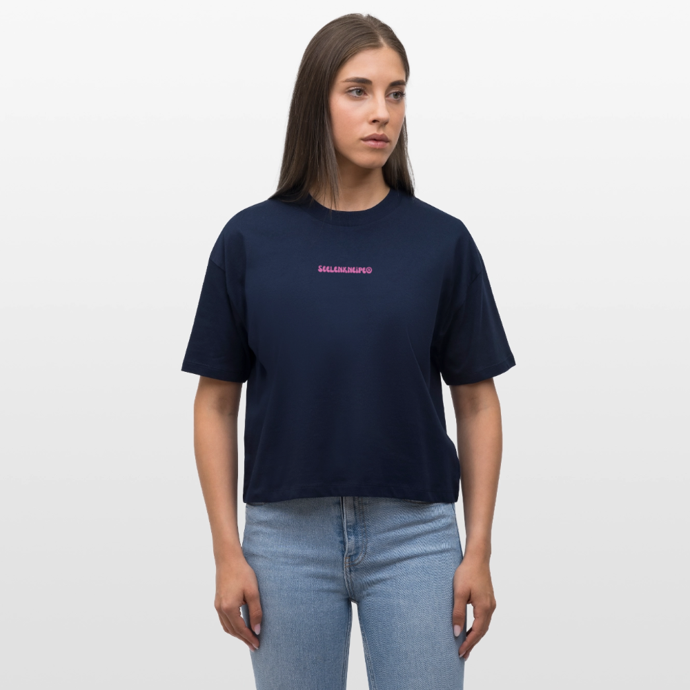 Reflektier dich ins Knie 2.0 - Frauen Boxy Bio-T-Shirt - Navy