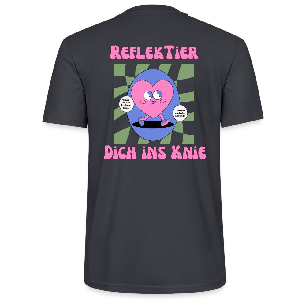 Reflektier dich ins Knie - Unisex - Pink - Dunkles Graublau